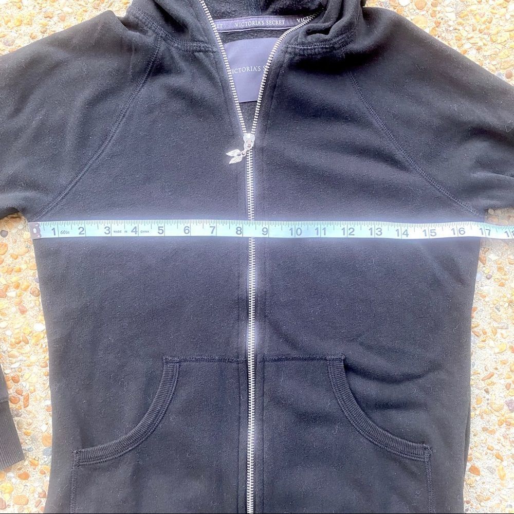 VS Black Full Zip Hoodie Sweatshirt Angel Bling XS - Picture 4 of 11
